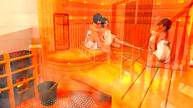 Sauna Sex & Passionate Kissing in Being a DIK's Latest 3D Anime Adventure