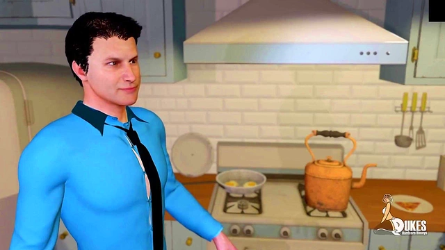 Horny Mature Wife Gets Fucked Hard in Kitchen for Big Boob Creampie