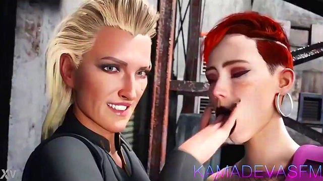 Meredith and Aurora Engage in Steamy Tongue Kissing Anime Action