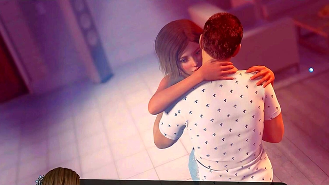 3D Anime Couple Engages in Steamy Spin the Bottle Seduction Session