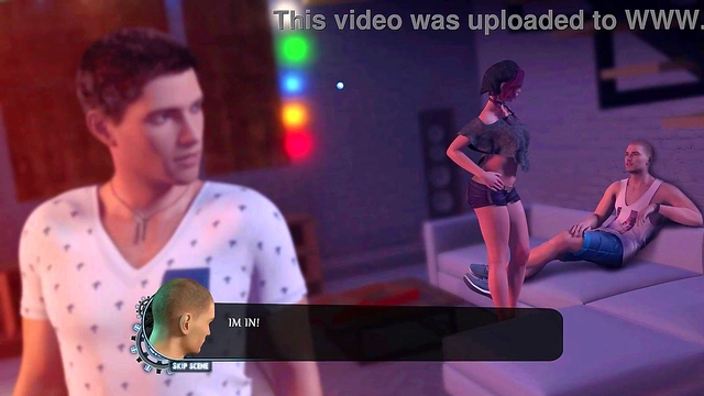 3D Anime Couple Engages in Steamy Spin the Bottle Seduction Session