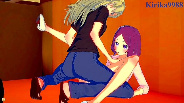 Intense Lesbian Play & Futanari Sex With Rin Toyama & Ko Yagami From New Game! Hentai