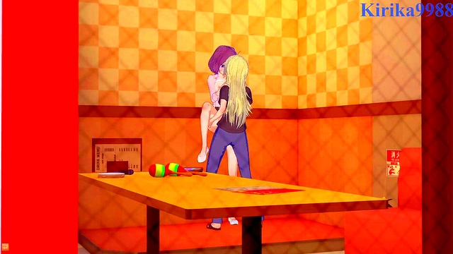 Intense Lesbian Play & Futanari Sex With Rin Toyama & Ko Yagami From New Game! Hentai