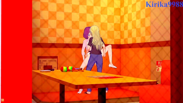 Intense Lesbian Play & Futanari Sex With Rin Toyama & Ko Yagami From New Game! Hentai