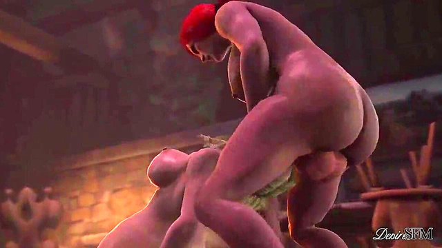 Huge-Cocked Futanari Triss Ravishes Two Hot Blondes in Hardcore Anime Action