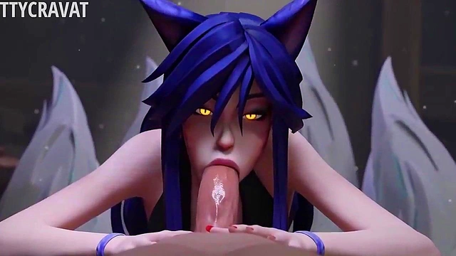 Ahri Gives Mind-Blowing POV Fellatio In 3D Hentai Cartoon Action