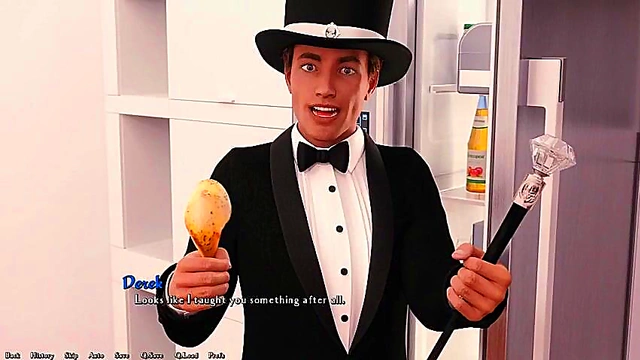 3D Hentai Anime Chick Rides Dick in Visual Novel Fantasy Scene