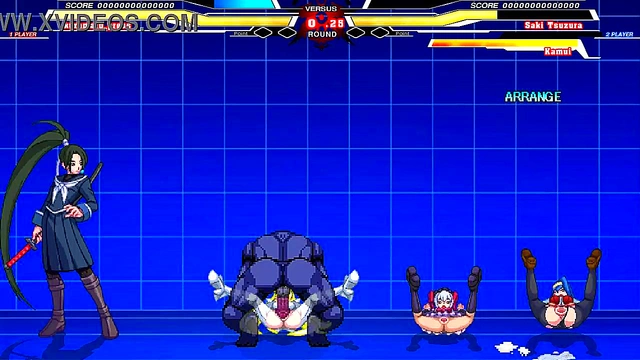 Hentai Anime Sex Battle – Kuromaru vs ARCANA HEART for Intense Cumshot Action