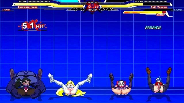 Hentai Anime Sex Battle – Kuromaru vs ARCANA HEART for Intense Cumshot Action