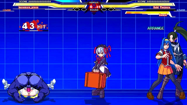 Hentai Anime Sex Battle – Kuromaru vs ARCANA HEART for Intense Cumshot Action
