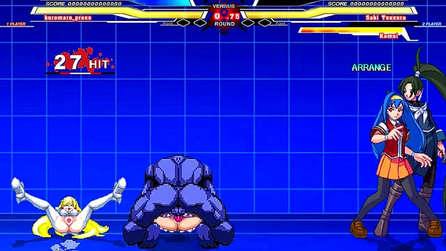 Hentai Anime Sex Battle – Kuromaru vs ARCANA HEART for Intense Cumshot Action