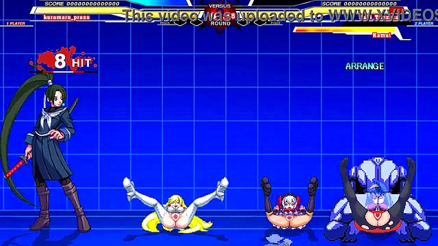 Hentai Anime Sex Battle – Kuromaru vs ARCANA HEART for Intense Cumshot Action