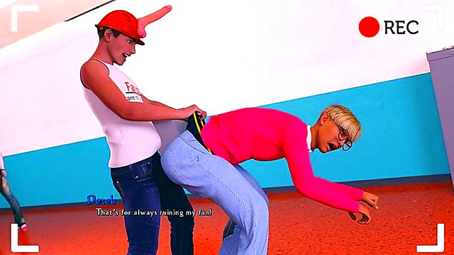 Milf Teacher Tempts Nerd Student in 3D Anime Visual NovelAdventure