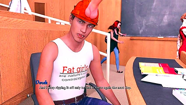 Milf Teacher Tempts Nerd Student in 3D Anime Visual NovelAdventure