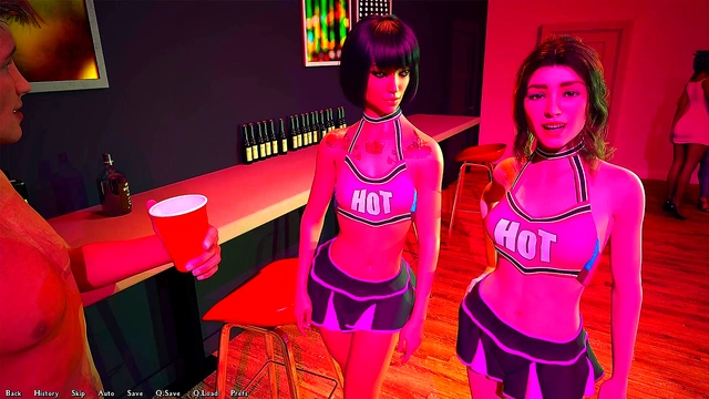 Busty 3D Anime Girls Meet for Dik-Cock Fun & Bukkake Sessions