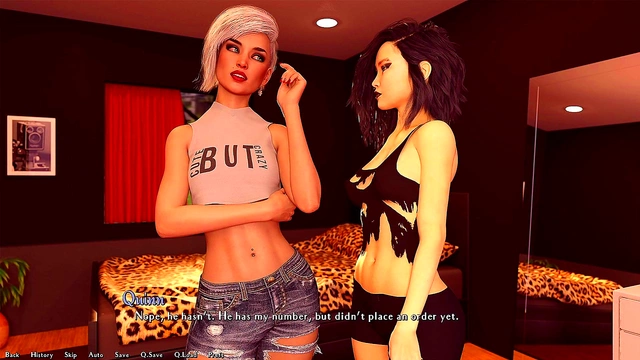 Two Busty Anime Teens Kiss Passionately While Planning Their Business Venture
