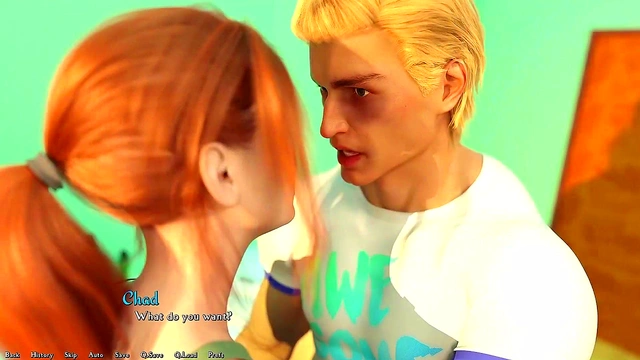 Two Busty Anime Teens Kiss Passionately While Planning Their Business Venture