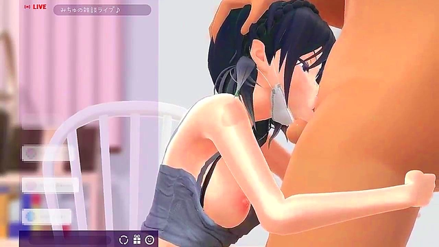 Horny Big-Titted Anime Chick Sucks Dick By The Stream For A Juicy Finish