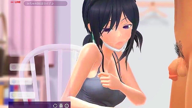 Horny Big-Titted Anime Chick Sucks Dick By The Stream For A Juicy Finish