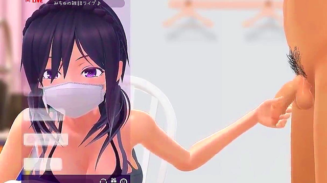 Horny Big-Titted Anime Chick Sucks Dick By The Stream For A Juicy Finish