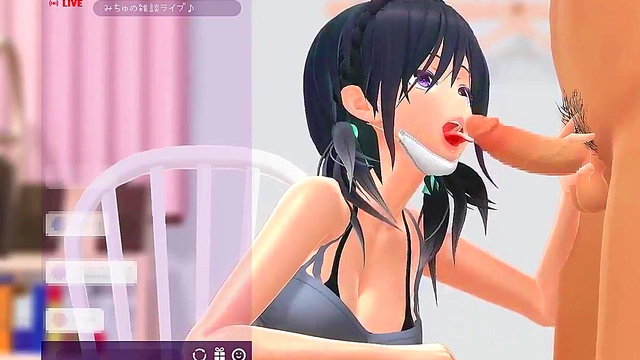 Horny Big-Titted Anime Chick Sucks Dick By The Stream For A Juicy Finish