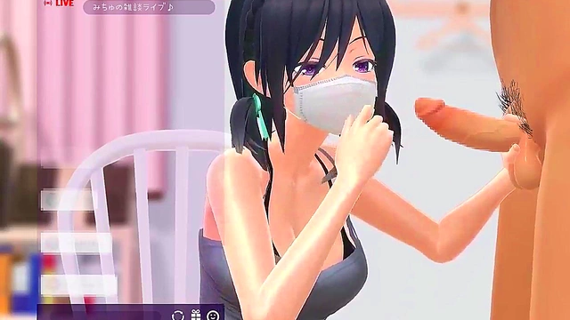 Horny Big-Titted Anime Chick Sucks Dick By The Stream For A Juicy Finish