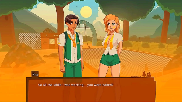 Sexy 3D Anime Babe Tempts You at Camp Mourning Wood With Her Lacy Bra