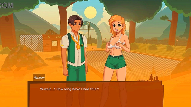 Sexy 3D Anime Babe Tempts You at Camp Mourning Wood With Her Lacy Bra