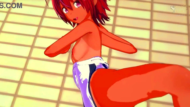 Uruka Takemoto Gets Motivated Before Swimming Competition With Sexy Anime Action