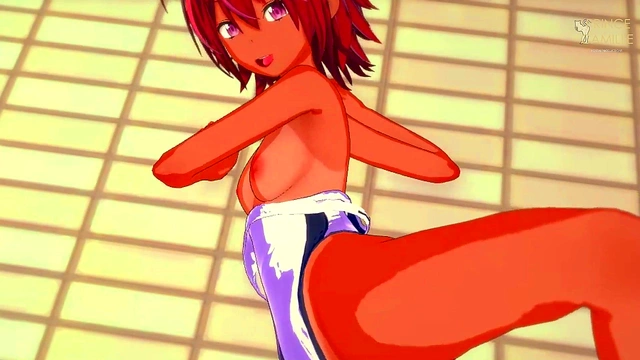 Uruka Takemoto Gets Motivated Before Swimming Competition With Sexy Anime Action