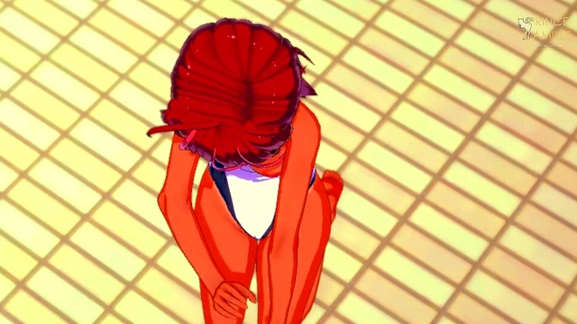 Uruka Takemoto Gets Motivated Before Swimming Competition With Sexy Anime Action