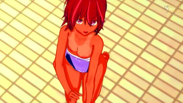 Uruka Takemoto Gets Motivated Before Swimming Competition With Sexy Anime Action