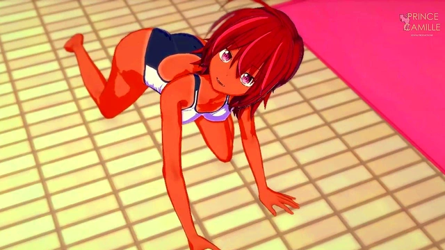 Uruka Takemoto Gets Motivated Before Swimming Competition With Sexy Anime Action