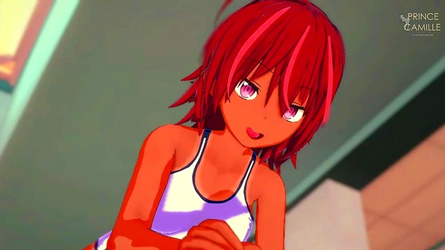 Uruka Takemoto Gets Motivated Before Swimming Competition With Sexy Anime Action