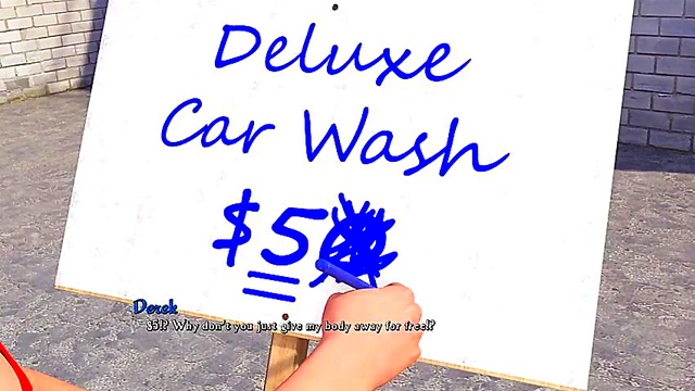 Sexy 3D Anime Car Wash Leads to Hot Visual Novel Action