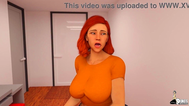 Mature Anime Professors Fuck Busty College Student for Threesome Creampie