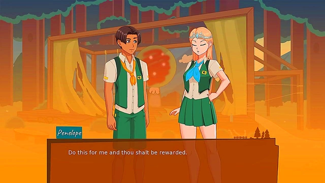 NakedQueen Takes Charge In 3D Anime Visual Novel Camp Adventure