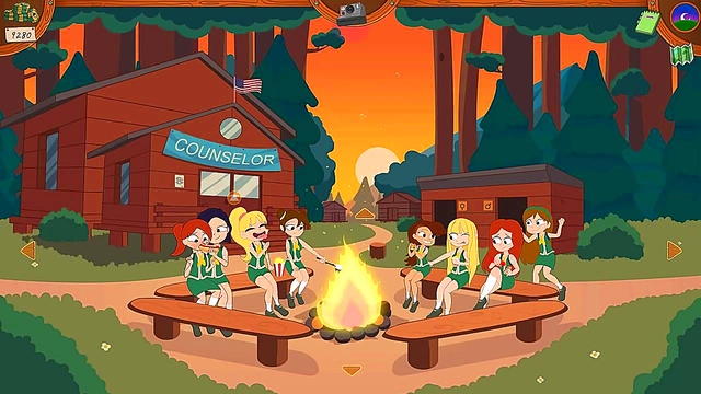 Naked Girls Take Center Stage at Camp Mourning Wood for Explicit Fun