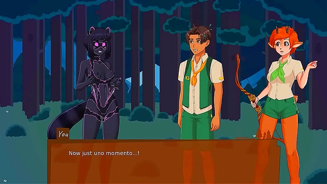 Horny Girls at Camp Mourning Wood Take On 3D Anime Cocks in Visual Novel Fun