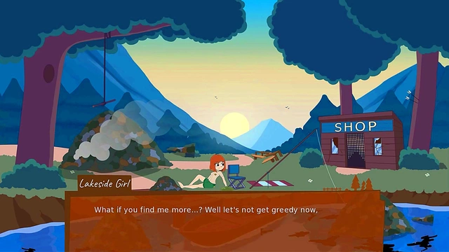 Horny Girls at Camp Mourning Wood Take On 3D Anime Cocks in Visual Novel Fun