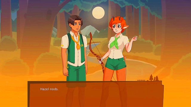 Horny Girls at Camp Mourning Wood Take On 3D Anime Cocks in Visual Novel Fun