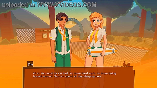 Sexy Lifeguard Takes 3D Anime Dick In Camp Mourning Wood Adventures
