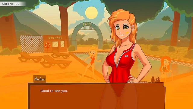 Sexy Lifeguard Takes 3D Anime Dick In Camp Mourning Wood Adventures