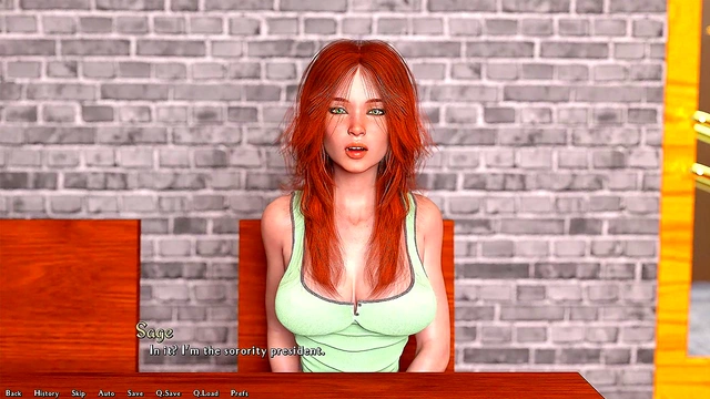 Redheaded President Gets Help from Dik in Busty 3D Anime Adventure