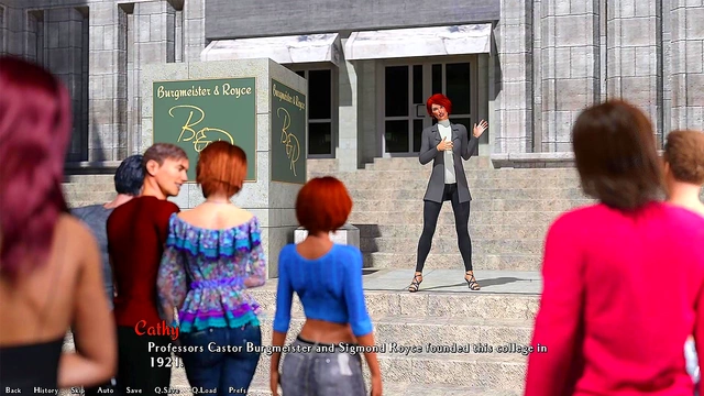 Redheaded President Gets Help from Dik in Busty 3D Anime Adventure