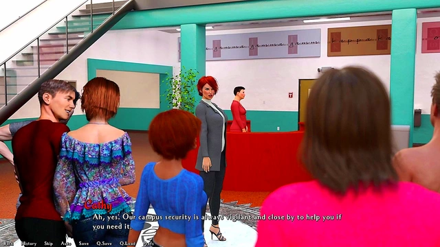 Redheaded President Gets Help from Dik in Busty 3D Anime Adventure