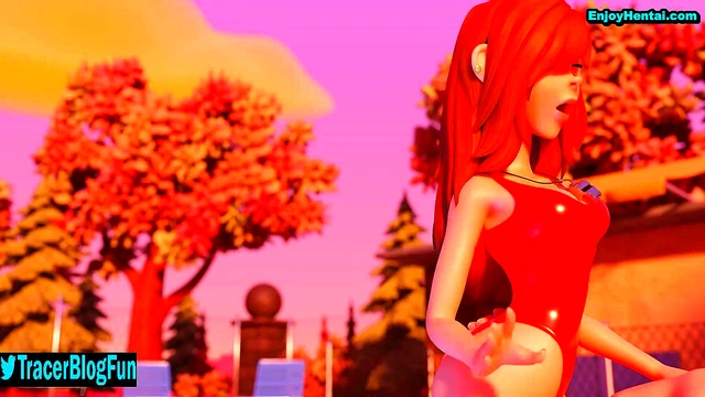 Wendy Anime Babe Splashes Into Hot Hentai Pool Action