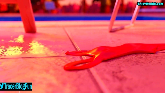 Wendy Anime Babe Splashes Into Hot Hentai Pool Action