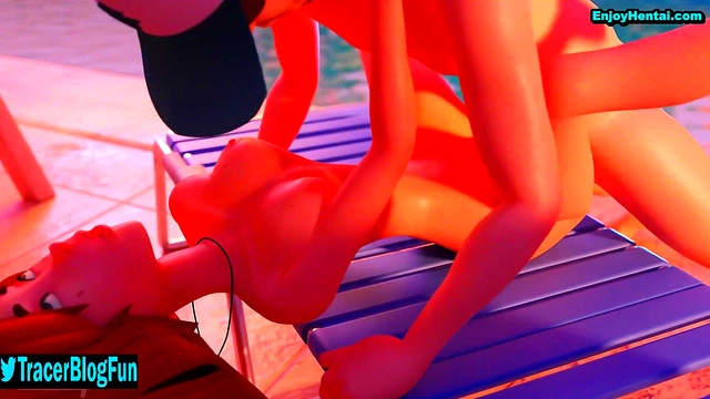 Wendy Anime Babe Splashes Into Hot Hentai Pool Action