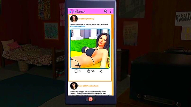 3D Hentai Anime Visual Novel – Being a Dick - Intense Gameplay Session